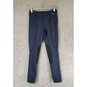 Kerrits Fleece Lined Riding Pants Youth Girls XL Blue Chevron Print Stretch EUC